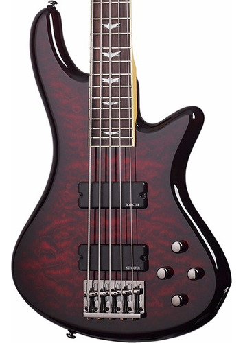 Schecter Stiletto Extreme 5 Bcr 5 Cuerdas Activo Color Rojo Orientación De La Mano Diestro