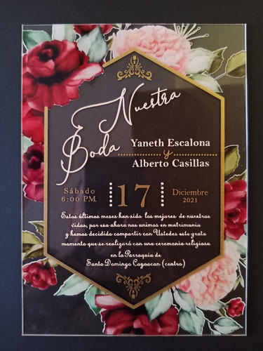 35 Invitaciónes Acrílico Mod. 09