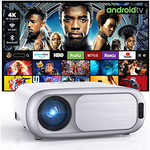 Proyector Inteligente Hompow 4k Con Android Tv 9.0,