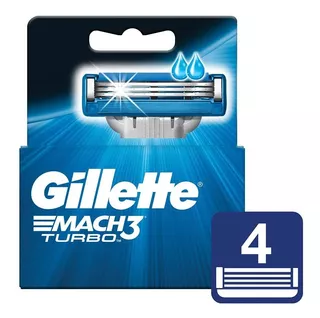 Cartuchos Para Afeitar Gillette Mach3 Turbo 4 Unidades