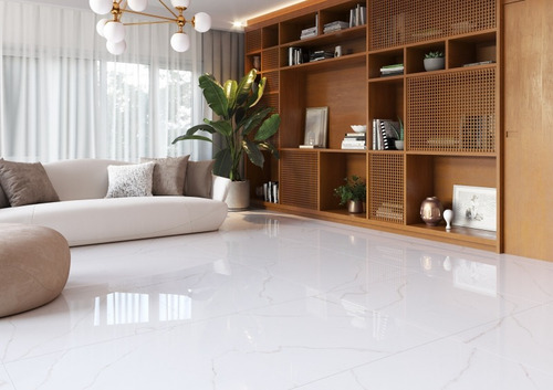 Porcelanico Calacata Gris Lux 72x72 Pulido Rectificado 1ra