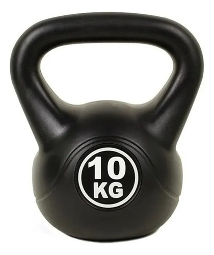 Pesas Rusa Kettlebell 10kg Crossfit Fitness Funcional / Lhua Color Negro