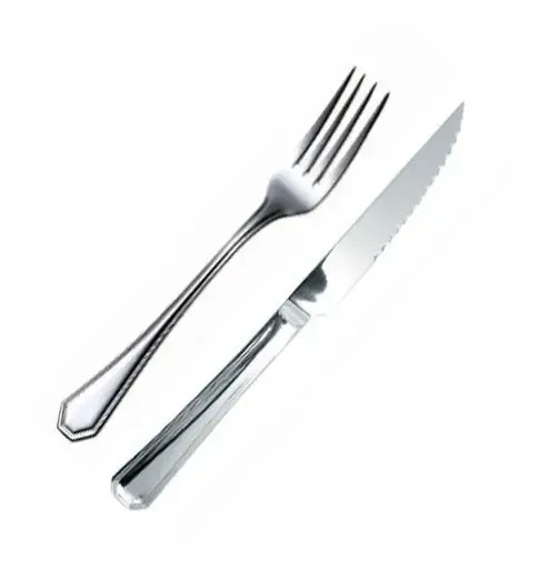 Volf Carat Juego Set 12 Cubiertos Tenedor Cuchillo Acero Color Plateado