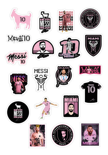 Stickers Imprimibles/para Imprimir Messi Inter De Miami 5 Cm
