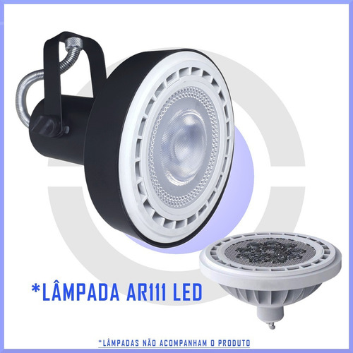 Imagem 2 de 7 de Spot Direcionável Gu10 P/ Lampada Ar111 2 Unid