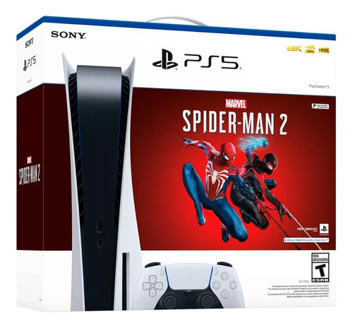 Sony Playstation 5 825gb Marvel's Spider-man 2 Bundle