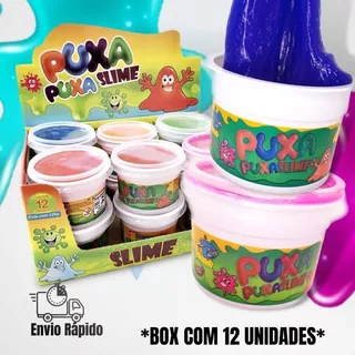 Slime 12 Unidades Massinha Puxa Puxa Slime Gelele Em Gel