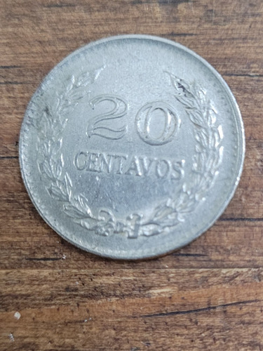 Lote 2 Moedas Colômbia 5 Pesos,1970, E 20 Centavos,1980 (Usado)