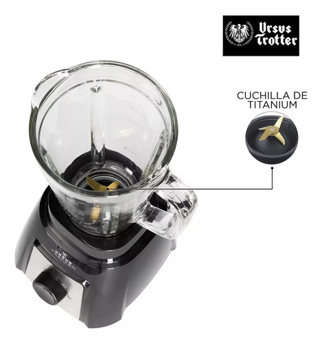 Licuadora 1.5l Ut-titan500-b Negra Ursus Trotter
