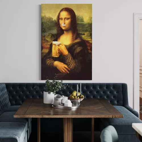 Quadro Monalisa Beer 21x30 cm - Jeann Store Decor