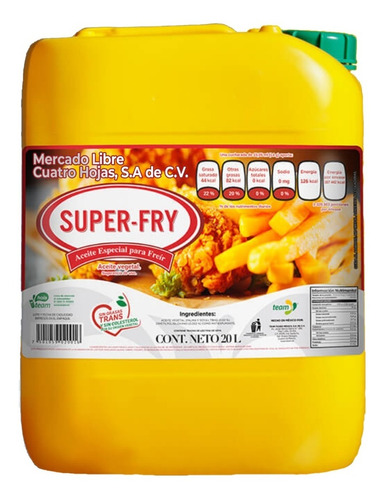 Aceite Para Freír Vegetal Super-fry 20 Lts.