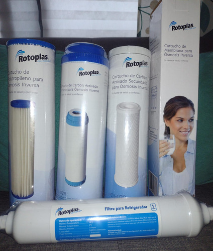 5 Cartuchos De Osmosis Inversa Originales Marca Rotoplas Agua