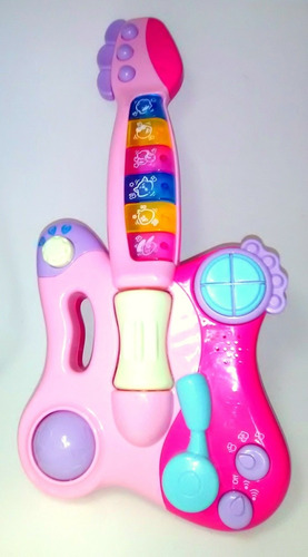 Imagen 3 de 3 de Guitarra Musical De Juguete - Bebés - Baterías Ya Incluidas