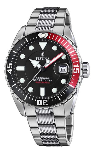 Festina F20480-4f37 Reloj Automatico De Acero Inoxidable Pa