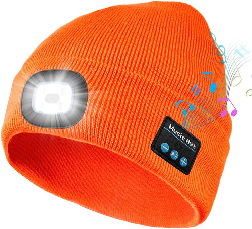 Gorro Con Bluetooth Luz De Faro Con Auriculares Talla Única