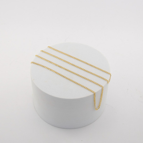 Colar Feminino Ouro 18k Maciço Grumet Diamantada 2.2 45 Cm