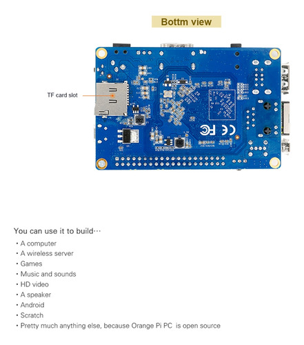 Orange Pi Pc H3 Quad-core 1gb Es Compatible Con Lubuntu Linu