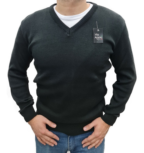 Sweater Hombre Escote V Abrigado