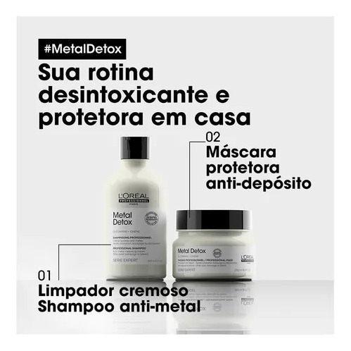 Imagem 5 de 5 de Shampoo Loréal Professionnel Metal Detox 300ml