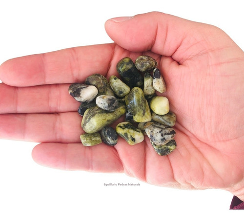 Pedra Natural Jade Nefrita Rolada Polida 0,5-1cm - 250g
