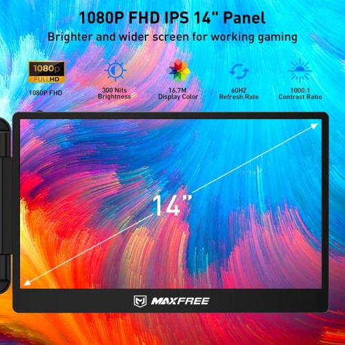 Maxfree S2 Monitor Triple Para Computadora Portátil, Extenso