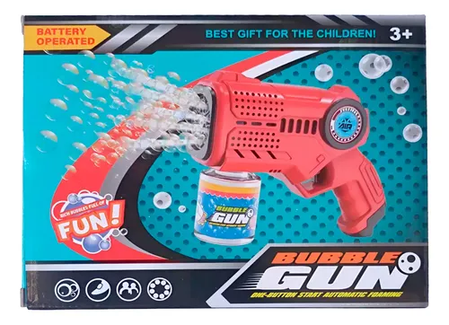 Pistola Burbujero Bubble Gun Con Liquido Bg01 Luz Led