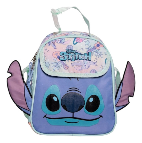 Mochila Stitch Combo Con Orejas Lonchera Ruz Disney Azul Stitch