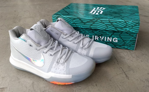 Kp3 Botas Caballeros Nike Kyrie Irving 3 Gris Plata
