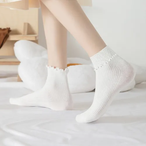 Fandecie 8 Pares De Calcetines Con Volantes Para Mujer, Calc
