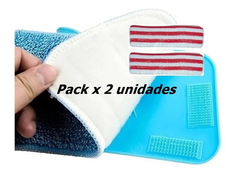 Imagen 1 de 6 de Repuesto Microfibra Para Mopa Spray Mop 40x14 Cm X 2 Unidad