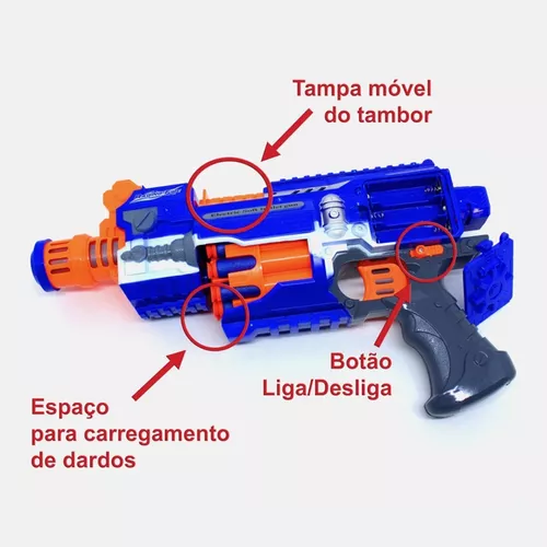 Arma de brinquedo para dardos de armas Nerf, metralhadora automática