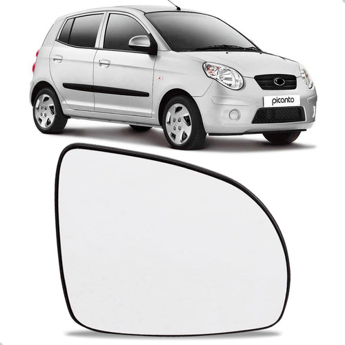 Lente Retrovisor Para Kia Picanto 2008 Até 2011