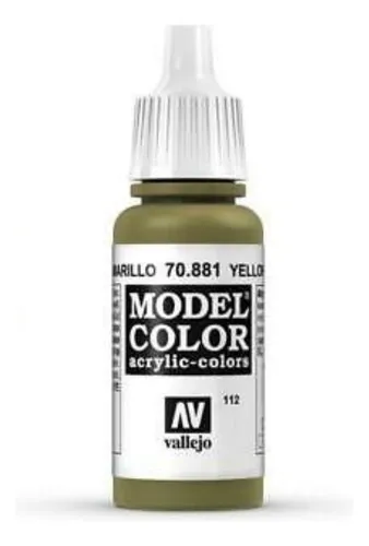 Vallejo Model Color 17ml Pintura Acrílica Color 112 Verde Amarillo 70.881