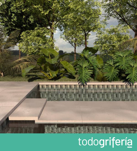 Malla De Vidrio Raft Gris 26.5x27.2 Pileta Baño Acuarela