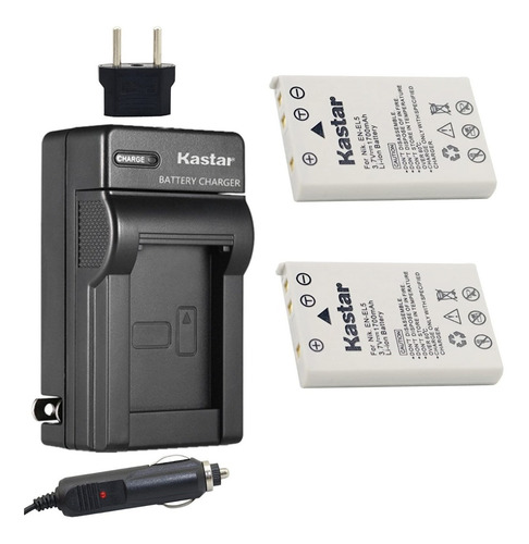 Imagen 1 de 1 de Cargador + 2 Baterías En-el5 Nikon Coolpix 3700 P500 P6000