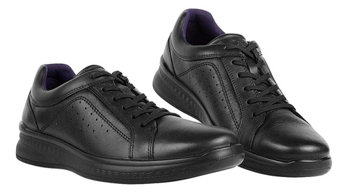 Zapato Flexi Negro Piel Vacuno Oxford Vestir Casual Hombre