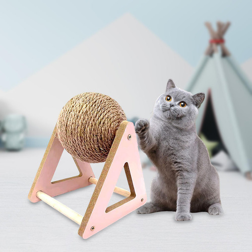 Cuerda Interactiva De Sisal Con Forma De Bola Giratoria Para