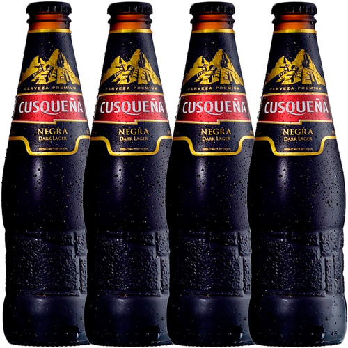 Imagen 1 de 10 de Cerveza Cusqueña Negra Dark Lager 330ml X4 - Origen Peru