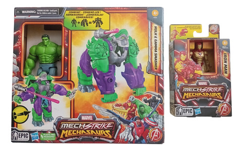Hulk Marvel Figura Mechasaurios Mech Strike Ironman Strike