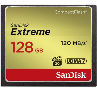 Tarjeta De Memoria Flash Sandisk Extreme Compact, 128 Gb