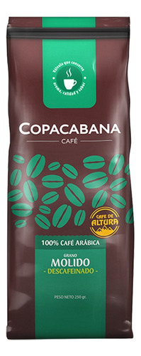 Cafe Copacabana Descafeinado Molido 250gr