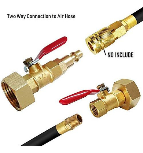 Adaptador Soplado Con Enchufe Rápido 1/4 Y Rosca 3/4 Latón