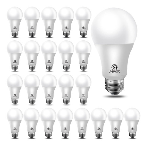 Energetic 24 Pack Led Light Bulbs 60 Watt Equivalent, A19 Wa