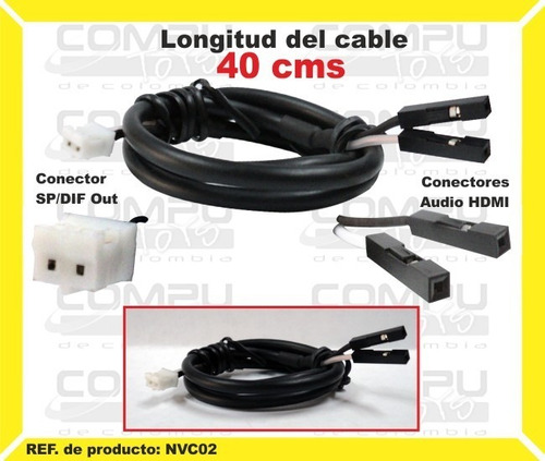 Cable Audio Puente Tarjetas Nvidia Ref: Nvc02 Computoys Sas