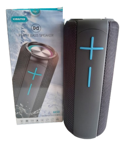 Alto-falante Kimaster K450x Portátil Com Bluetooth Waterproof Cor Cinza