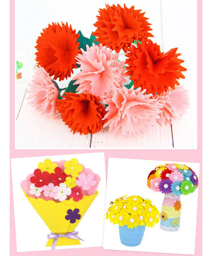 40pcs Nonwoven Needlework Felt Patchwork Cloth Bundle For Ki