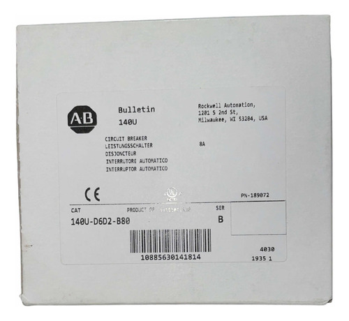 Allen Bradley 140u-d6d2-b80 Guardamotor De Caja Moldeable