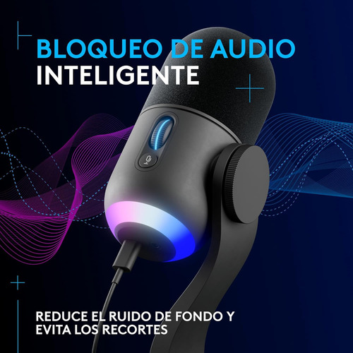 Microfono Blue Yeti Gx Rgb Usb Black Streaming Lightsync