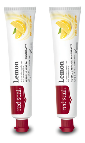 Pasta De Dientes Red Seal Herbal & Mineral Lemon 100 Ml Sls