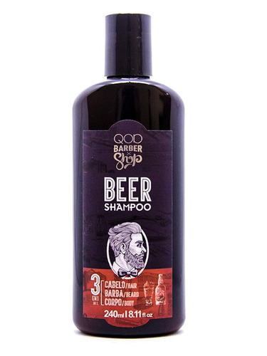 Shampoo Qod Barber Shop 3 Em 1 240ml - Incolor